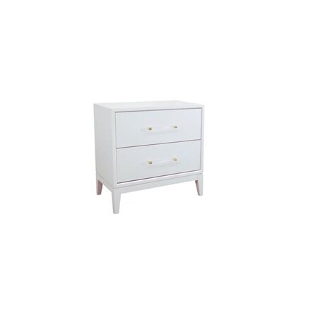 Best Master Furniture Best Master Furniture B1007 Nightstand Orbis White Lacquer Nightstand B1007 Nightstand